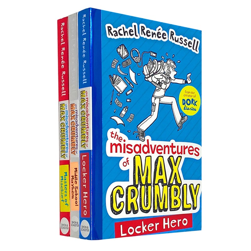 The Misadventures of Max Crumbly Series 3 Books Collection Set by Rachel Renee Russell  Fun Children’s Adventure Book Series for Kids, Young Readers