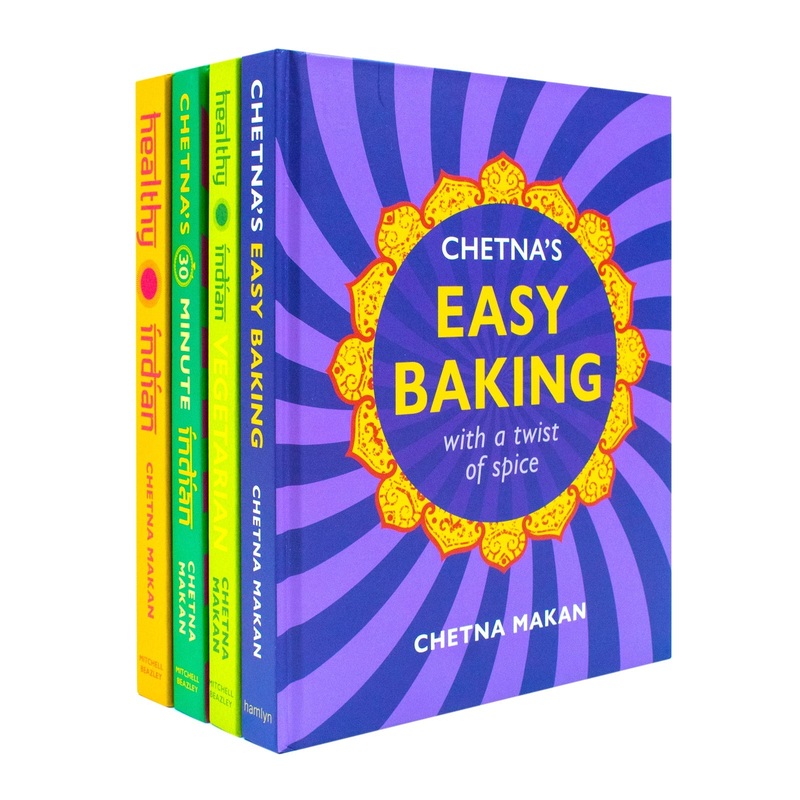 Chetna Makan 4 Books Collection Set (Chetna’s Easy Baking, 30-minute Indian, Healthy Indian & Vegetarian)