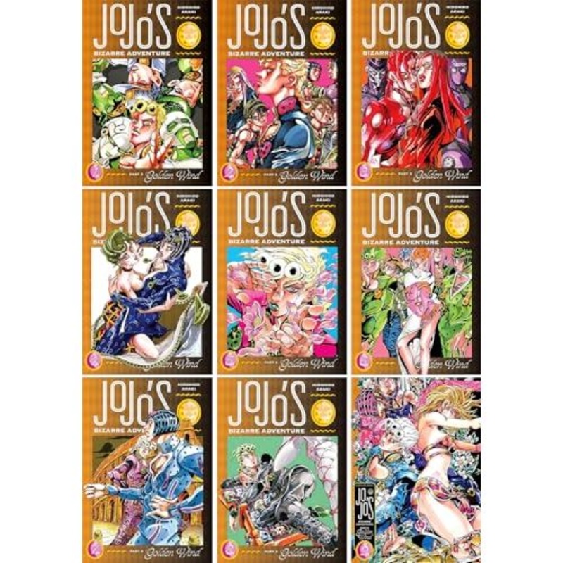 JoJo’s Bizarre Adventure Part 5: Golden Wind Volume 1-9 Books Collection Set
