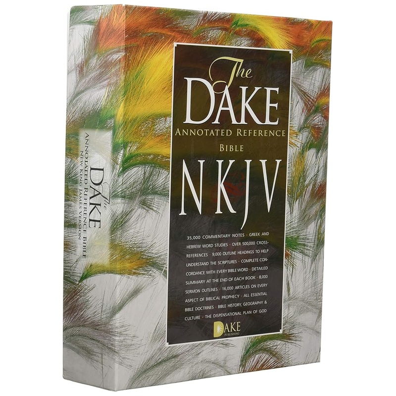 Dake NKJV Black Bonded Leather, Medium Print