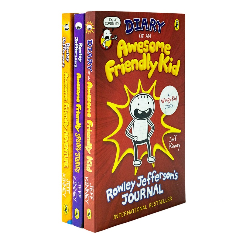 Diary of an Awesome Friendly Kid 3 Book Set by Jeff Kinney | Fun, Humorous Children’s Books, Adventure, Wimpy Kid Story, Laugh-Out-Loud Kids Series