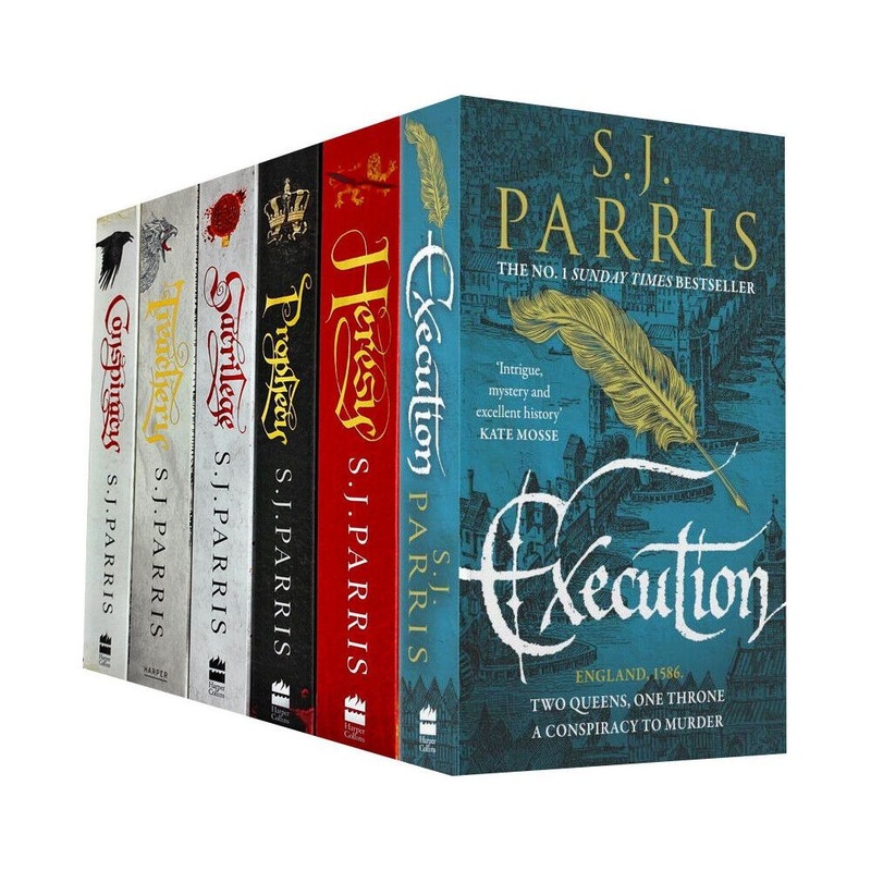 S J Parris Giordano Bruno Series 6 Books Collection Set Pack – Heresy Treachery Prophecy Sacrilege, Execution