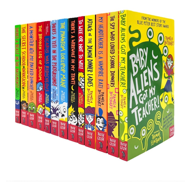 Baby Aliens Series 13 Books Collection Set by Pamela Butchart (Baby Aliens Got My Teacher, The Spy Who Loved School Dinners, My Headteacher is a Vampire Rat, Attack of the Demon Dinner Ladies & More)