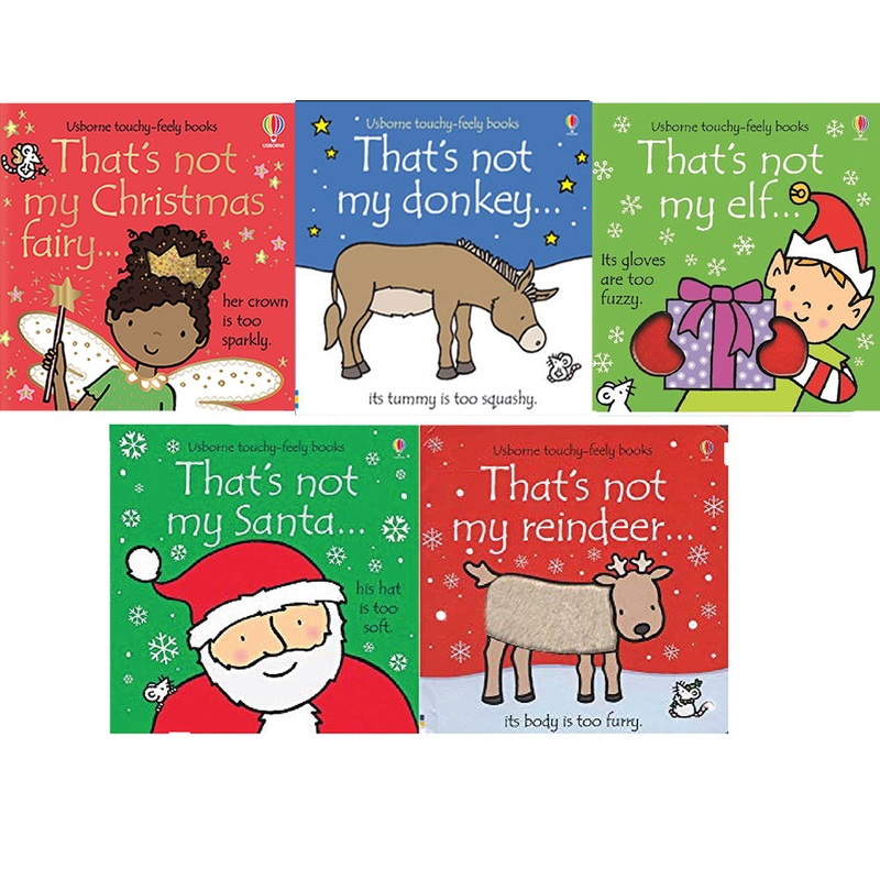 Usborne Thats Not My Christmas Series 5 Books Collection Set (Touchy-Feely Board Books) by Fiona Watt Inc That’s Not My Christmas Fairy, Donkey, Elf, Santa & Reindeer