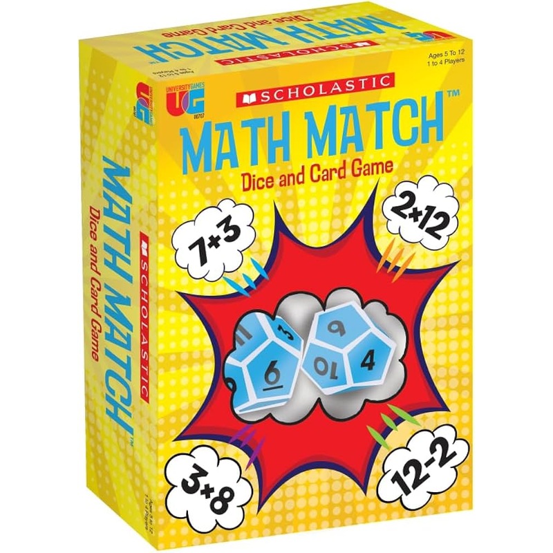 Scholastic Math Match Dice and Card Game