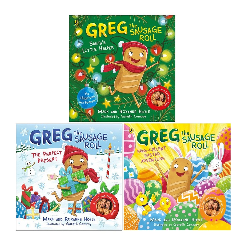 Greg the Sausage Roll Collection 3 Books Set By Mark Hoyle & Roxanne Hoyle (Santa’s Little Helper, The Perfect Present, Egg- Cellent Easter Adventure;)
