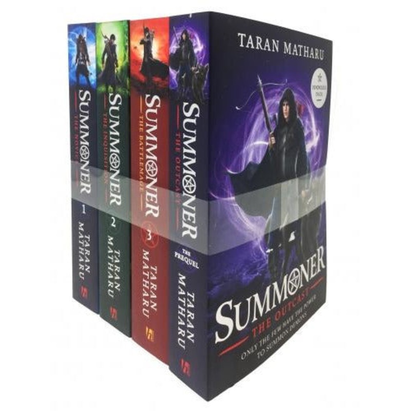 Taran Matharu The Summoner 4 Books Collection Set – The Battlemage The Outcast The Novice The Inqu..