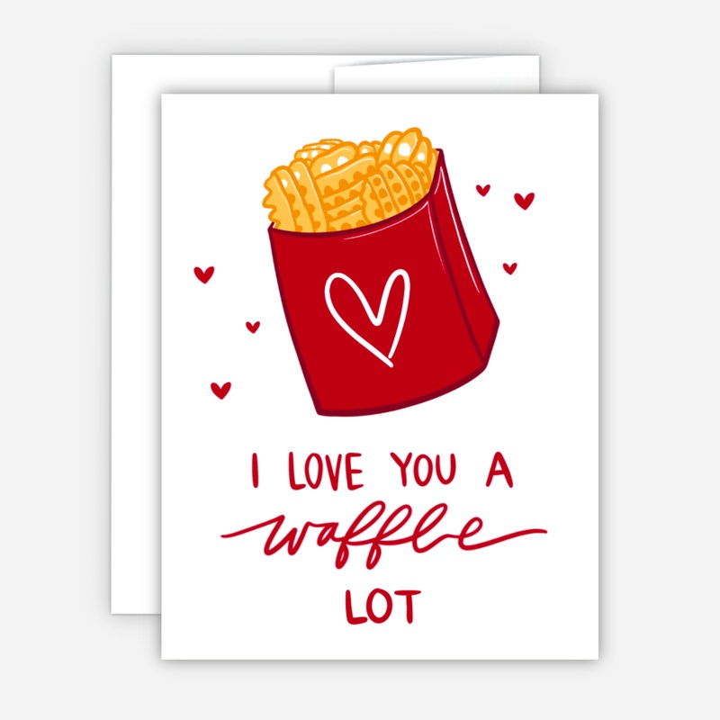 Greeting Card – I Love You a Waffle Lot