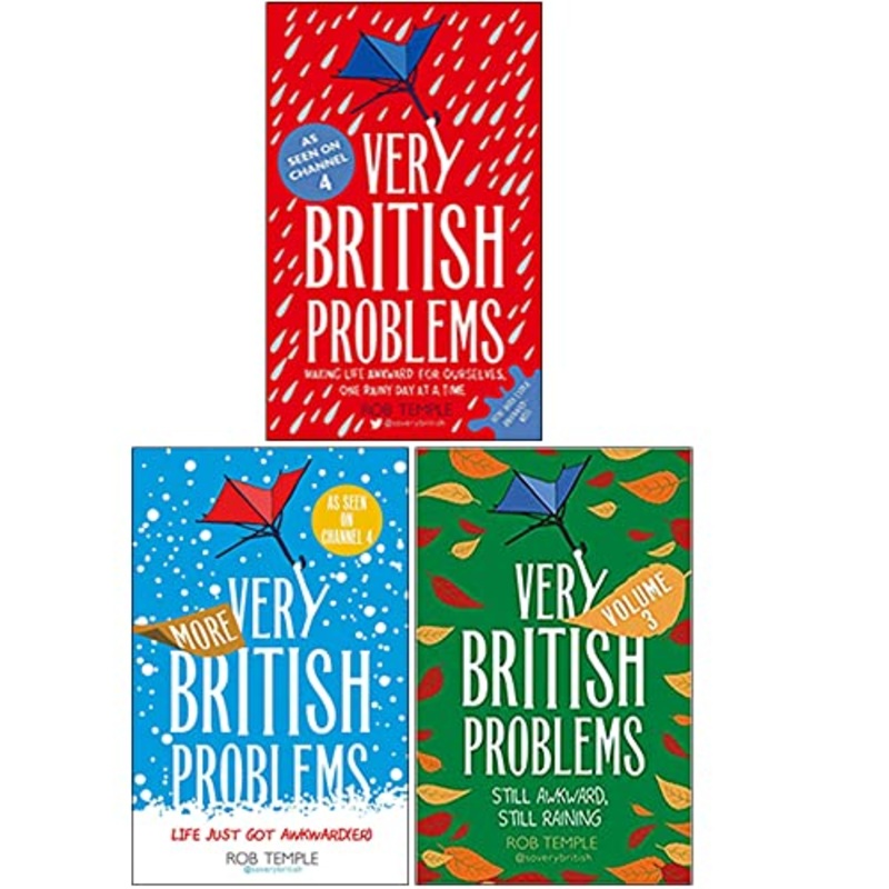 Very British Problems Series 3 Books Collection by Rob Temple  Hilarious British Humor on Awkward Social Norms, Rainy Days & Everyday Life Fun