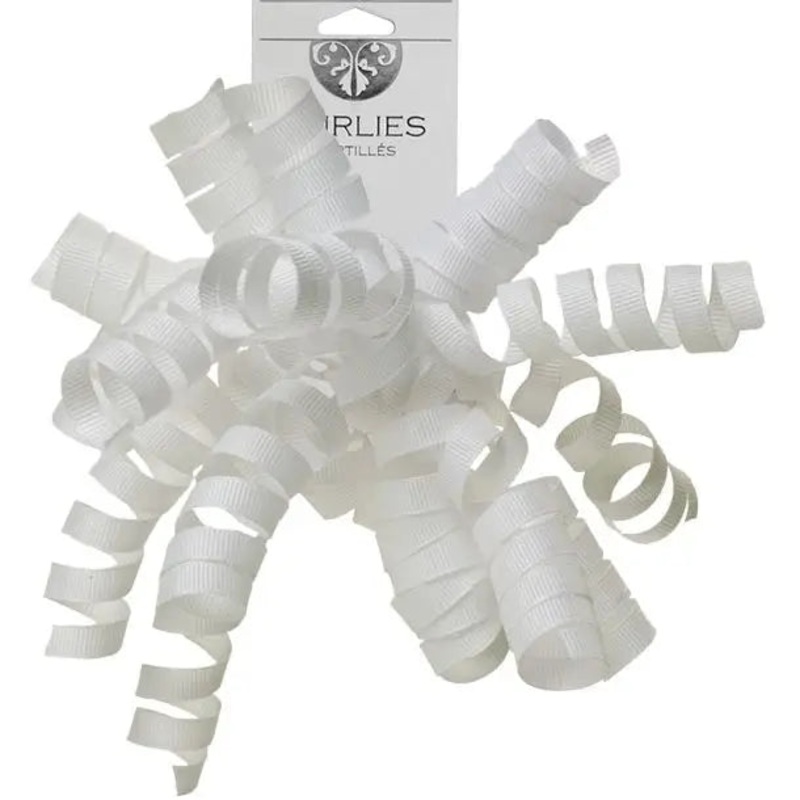 White Grosgrain Bow – Curlie