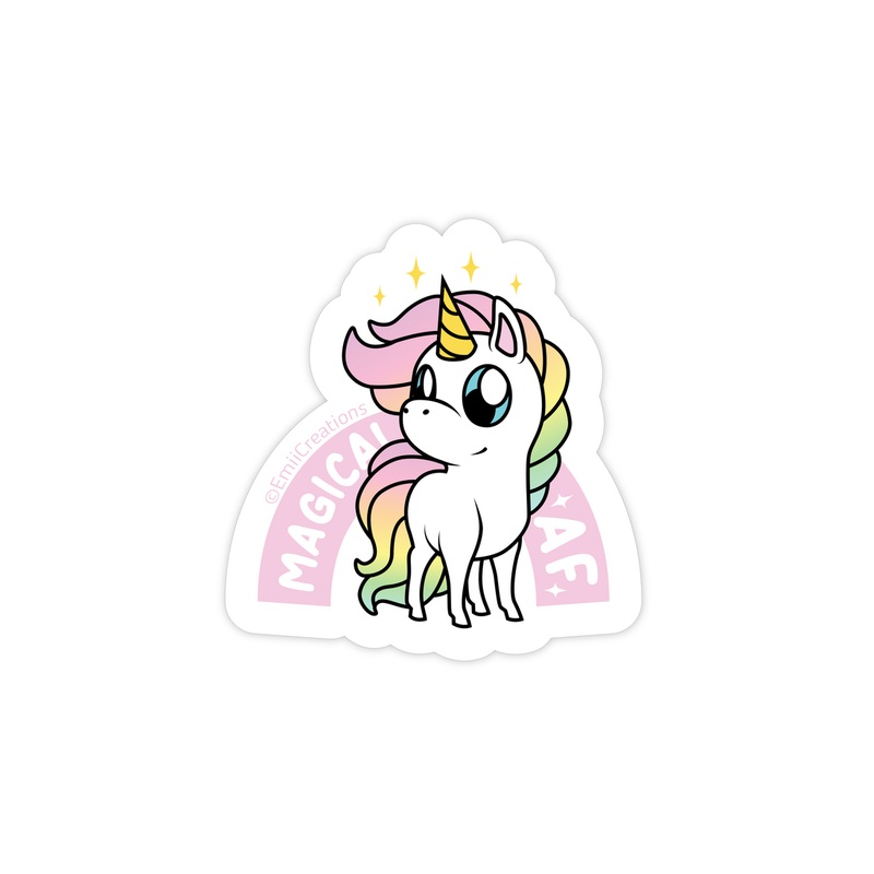 Magical AF Unicorn Animal Stickers