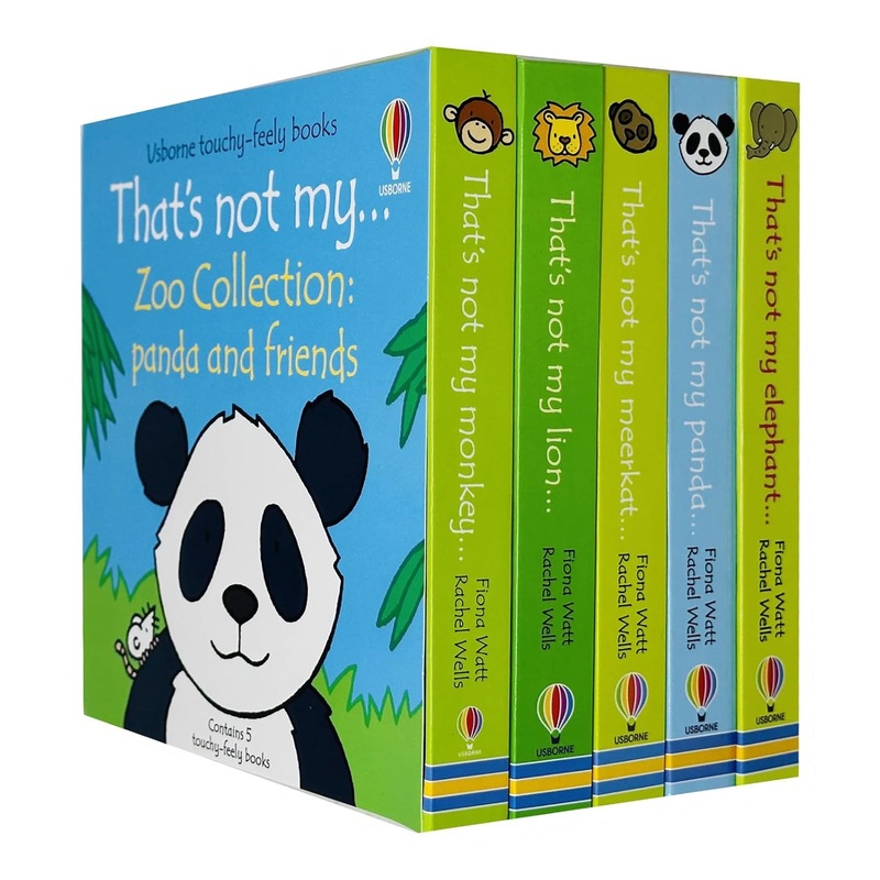 Usborne That’s Not My Zoo Collection: Panda and Friends 5 Books Set (Elephant, Panda, Meerkat, Lion, Monkey)