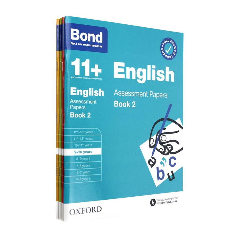 Bond 11+ English 4-Book Set for Ages 9-10 | Exam Preparation, Assessment & Practice Tests |Study Guide for Language Skills & Comprehension