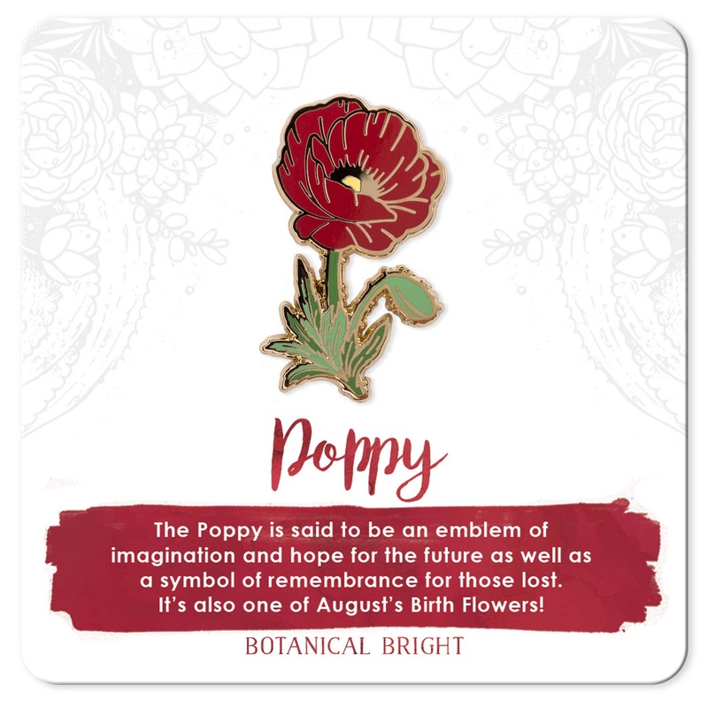 Botanical Bright – Red Poppy Enamel Pin