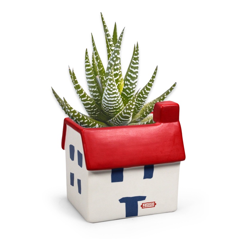 House Shaped Ceramic Planter Plant Pot Coastal Beach Holiday (ARCHIVED)