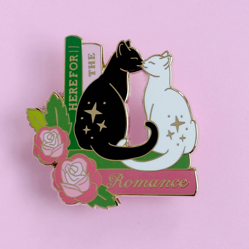 Glitter Punk – Here for the Romance Cats Enamel Pin