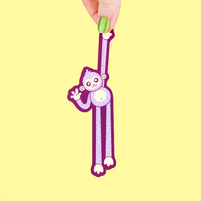 Turtle’s Soup – Monkey Plushie Cute Animal Art Reader Gift Bookmark