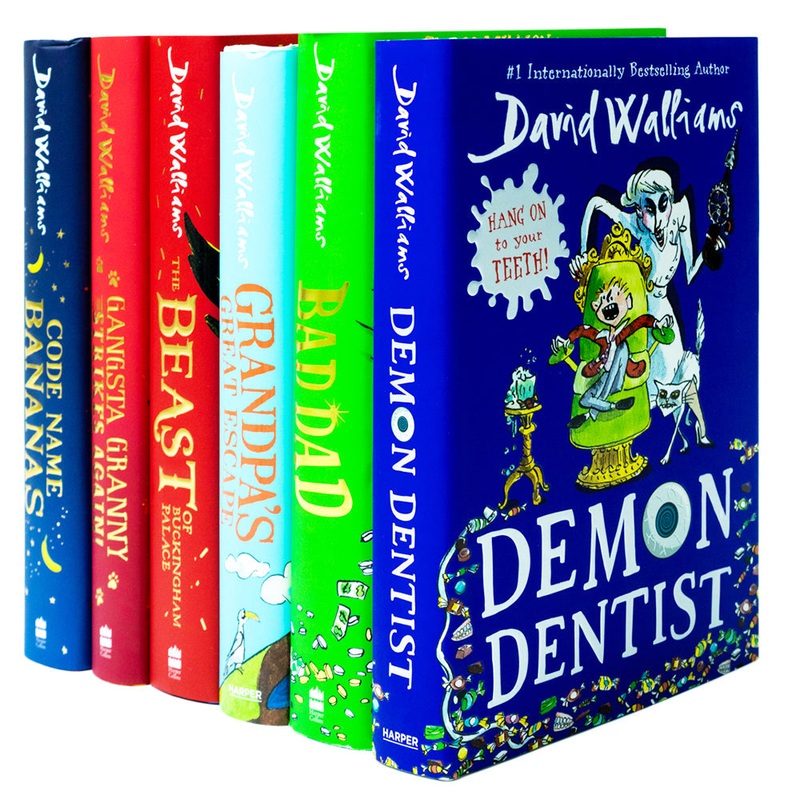 David Walliams 6 Books Set Collection (Bad Dad, Demon Dentist, Grandpa’s Great Escape, The Beast, Gangsta Granny, Code Name Bananas)