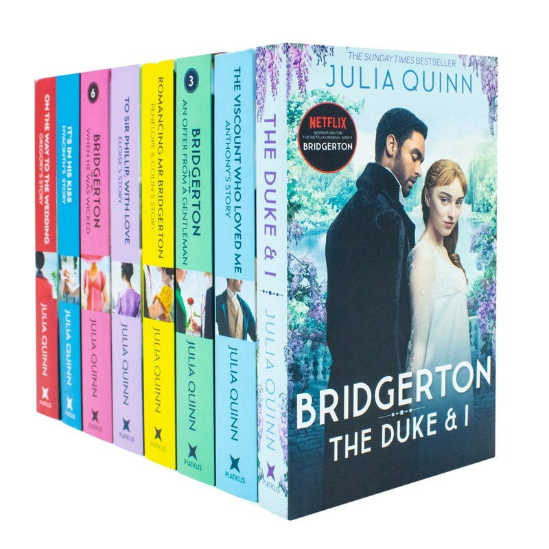 Bridgerton Family Book Series Complete Books 1 – 8 Collection Set by Julia Quinn NETFLIX