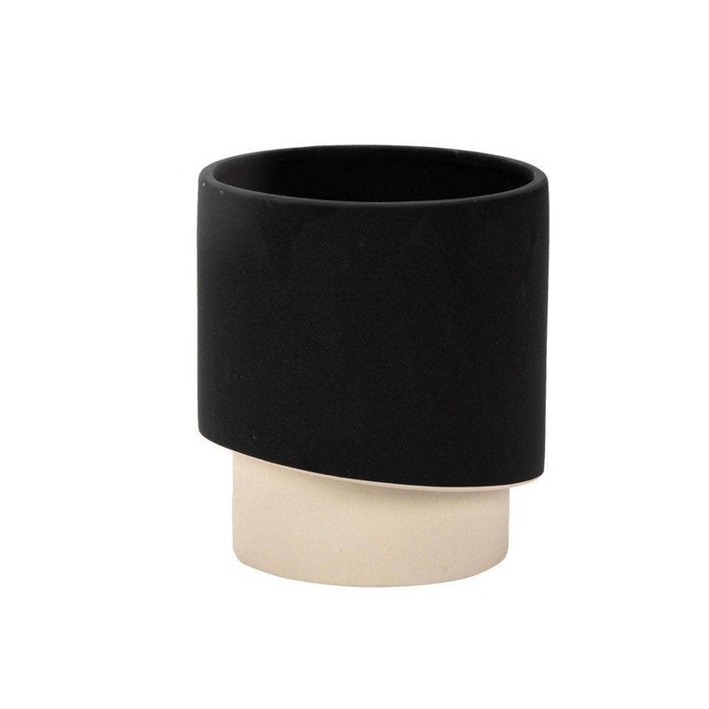 Matte Ceramic 2-Tone Planter,6.25″D x 6.9″H