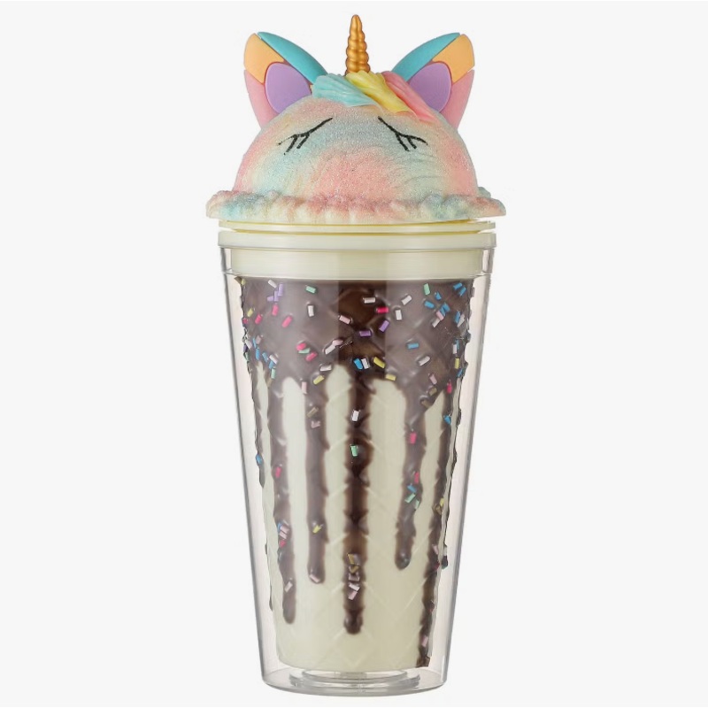 Unicorn Scoop Cone Tumbler Vanilla