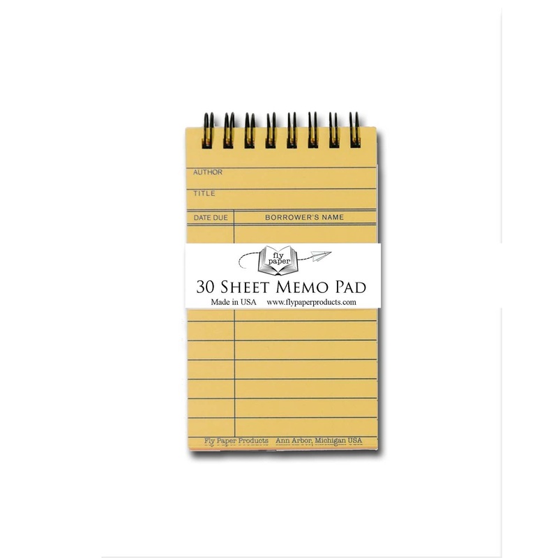 Vintage Nostalgia Library Card Memo Pad