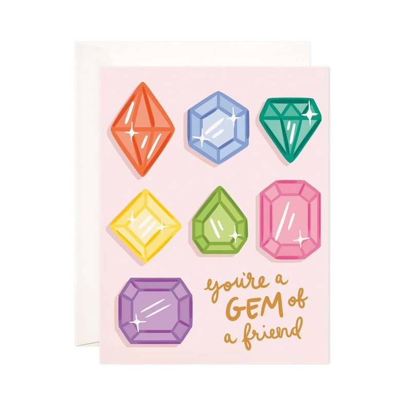 Gem of a Friend Greeting Card – Punny Friendship Card