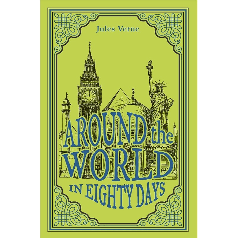 Around the World in Eighty Days, Jules Verne Classic Novel, (Phileas Fogg, Adventure, Travel Tale), Ribbon Page Marker, Perfect for Gifting