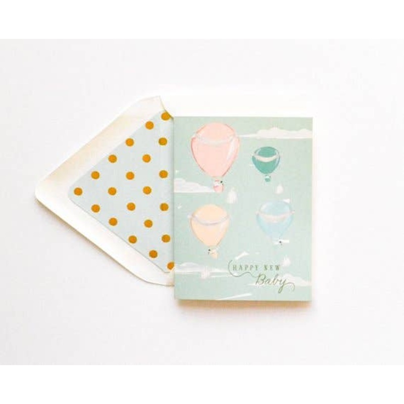 Happy New Balloon Baby Greeting Card