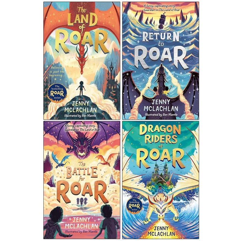 The Land of Roar Series 4 Books Collection Set By Jenny McLachlan (Land of Roar, Return to Roar, Battle for Roar, Dragon Riders of Roar)