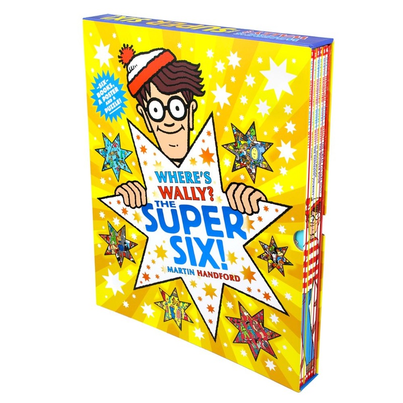 Wheres Wally? The Super Six | 6 Classic Books, Poster & Puzzle Box Set by Martin Handford | Fun Search-and-Find Gift for Kids, Families & Collectors