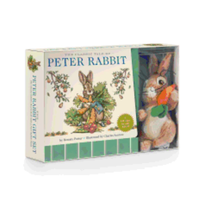 The Peter Rabbit Plush Gift Set: The Classic Edition Board Book + Plush Stuffed Animal Toy Rabbit Gift Set