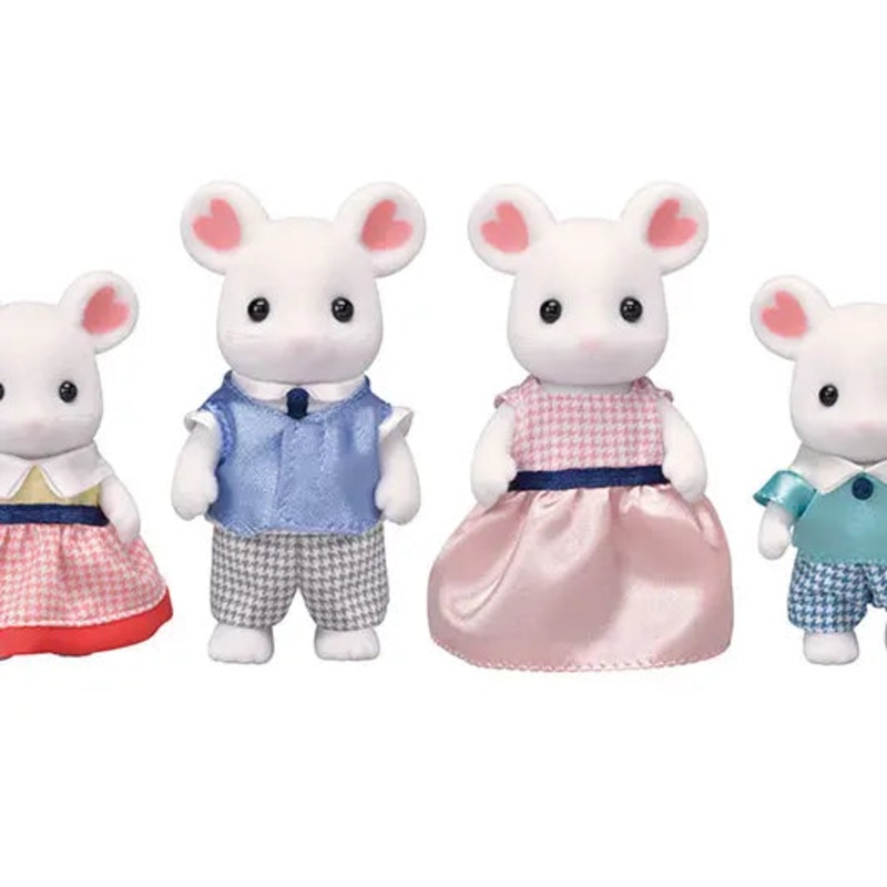 Calico Critters Marshmallow Mouse Family