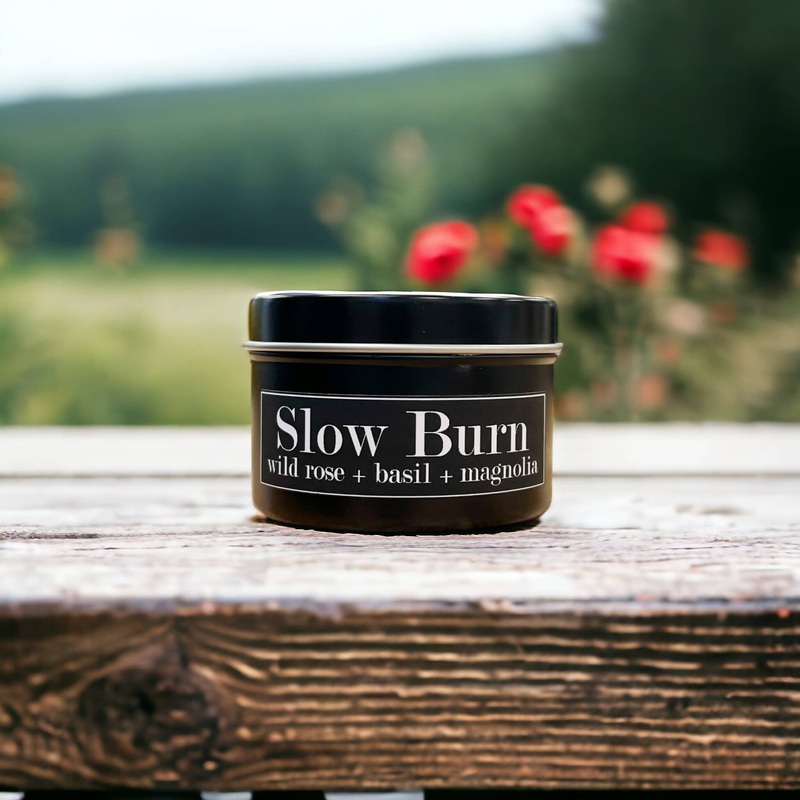 Fly Paper Products – Slow Burn 4oz Candle Wild Rose + Basil + Magnolia