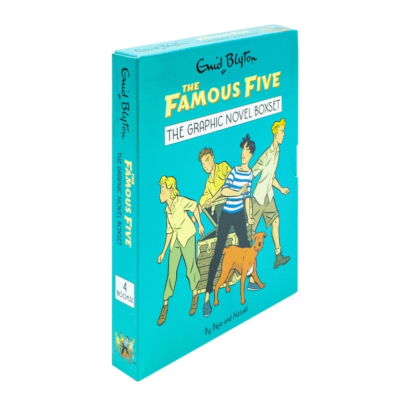 The Famous Five Graphic Novel 4 Books Collection Box Set By Enid Blyton (Five Go to Smuggler’s Top, Five Run Away Together, Five Run Adventuring Again & Five on a Treasure Island)