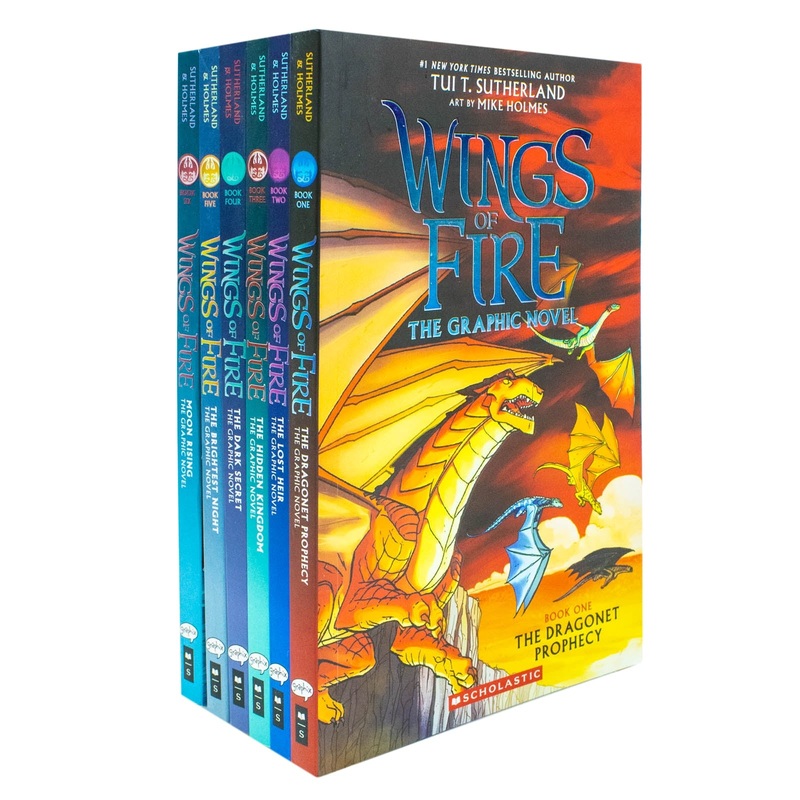 Wings of Fire Graphic Novel 1-6 Collection  Fantasy Adventure Book Set by Tui T. Sutherland | Engaging Graphic Novels for Kids, Young Readers