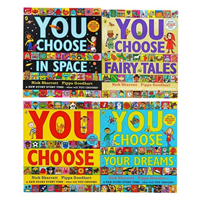 You Choose Explore Series 4 Book Set by Nick Sharratt & Pippa Goodhart|Interactive Adventure Books for Kids 612 |Fun, Creative Reading