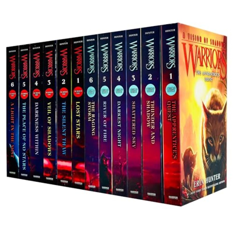 Warrior Cats 12 Book Collection Set Series 6 & 7 (The Apprentice’s Quest, Thunder and Shadow, Lost Stars, The Silent Thaw & Many More!)
