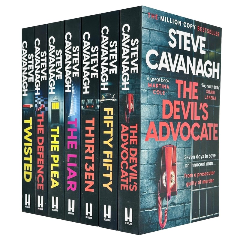 Eddie Flynn Series 7 Books Collection Set By Steve Cavanagh (Twisted,Thirteen, The Defence, The Plea, The Liar, Fifty-Fifty, The Devil’s Advocate)