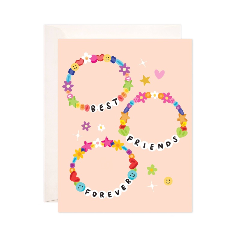 Friendship Bracelets Greeting Card – Cute Trendy Friendship