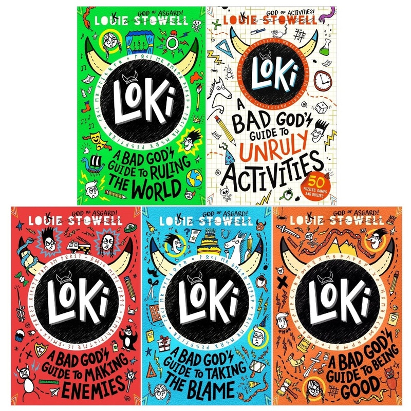 Loki A Bad God’s Guide Series Collection 5 Book Set (A Bad God’s Guide To Taking The Blame, To Being Good, To Ruling the World, To Making Enemies, To Unruly Activities) By Louie Stowell