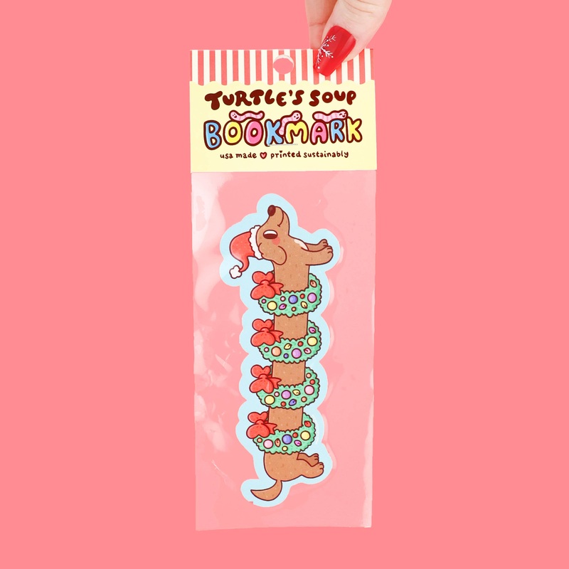 Turtle’s Soup – Holiday Weenie Dog Reader Gift Bookmark