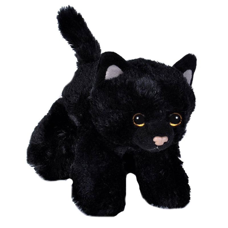 Wild Republic – Hug’Ems-Mini Black Cat Stuffed Animal 7″