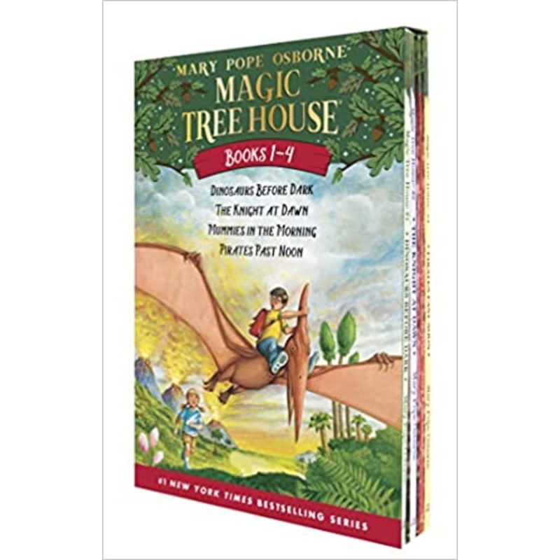 Magic Tree House Boxed Set, Books 1-4: Dinosaurs Before Dark, The Knight at Dawn, Mummies in the Morning, and Pirates Past Noon
