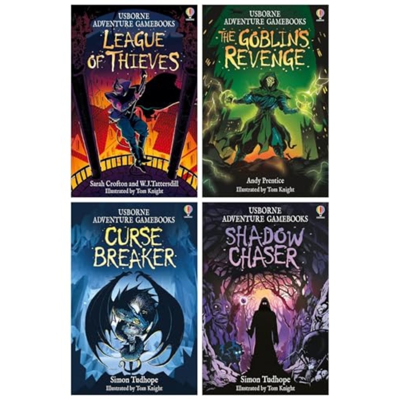Adventure Gamebooks Series  4-Book Collection by Simon Tudhope: Interactive Fiction for Kids with Fantasy Quests, Heroes, Goblins & Action
