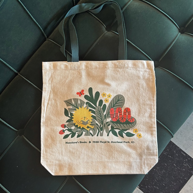 Monstera’s Books Canvas Tote Bag
