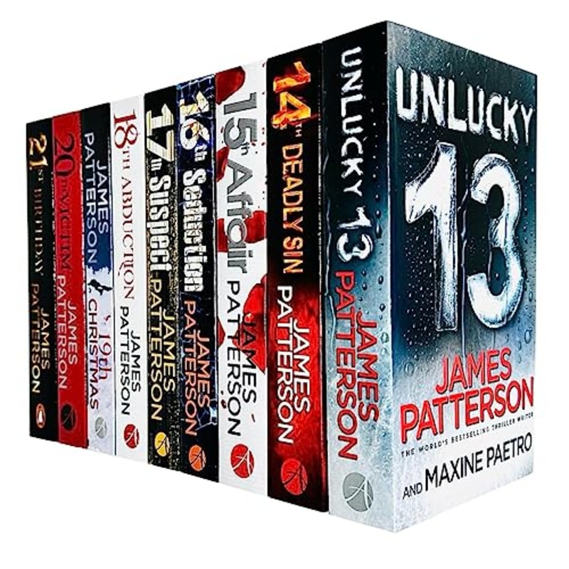 Women’s Murder Club Series 13-21 Collection 9 Books Set by James Patterson (Unlucky, Deadly Sin, Affair, Seduction, Suspect, Abduction, Christmas, Victim and Birthday)