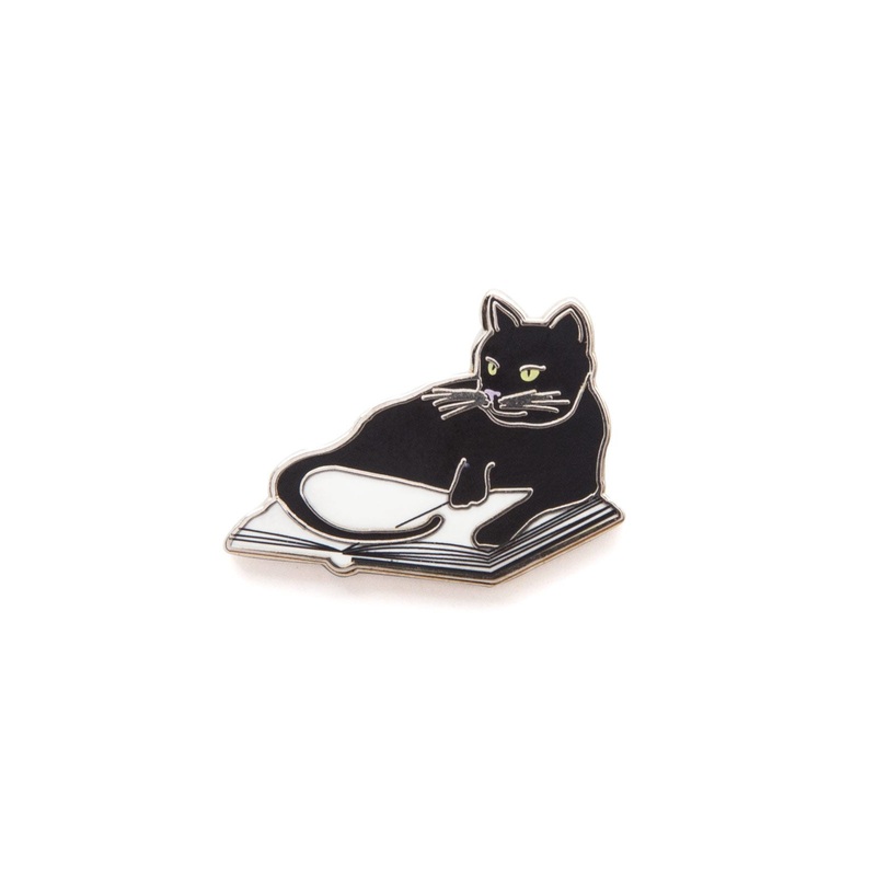 Bookstore Cats enamel pin