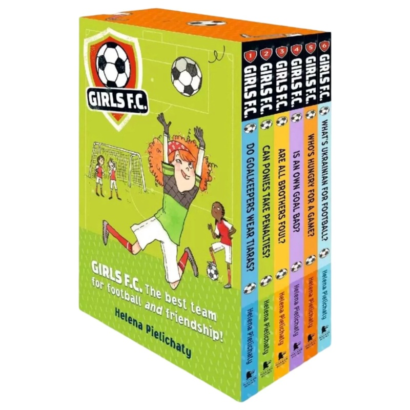 Girls F.C. 6 Books Collection Set by Helena Pielichaty (What’s Ukranian for Football, Who’s Hungry For a Game, Is an Own Goal Bad, Are All Brothers Foul, Can Ponies Take Penalties, Do Goalkeepers Wear