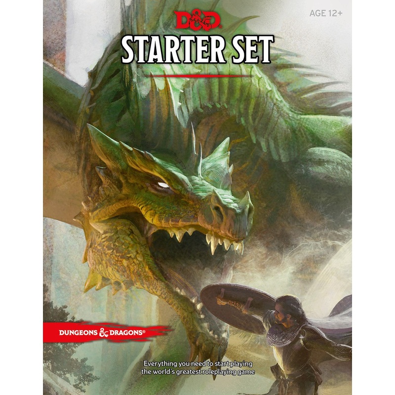 Dungeons & Dragons Starter Set (Six Dice, Five Ready-to-Play D&D Characters With Character Sheets, a Rulebook, and One Adventure)
